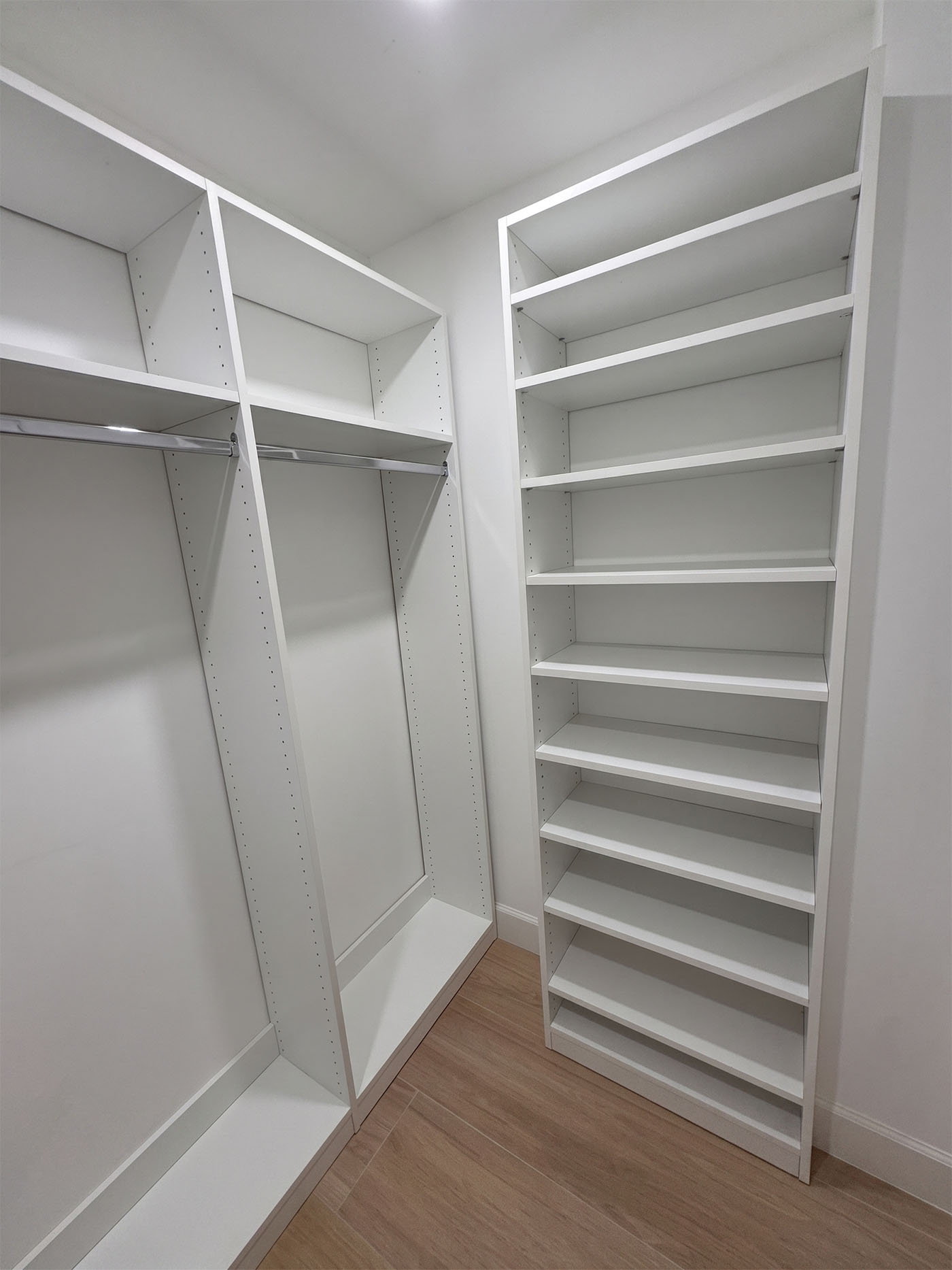 Custom closet organization and cabinetry