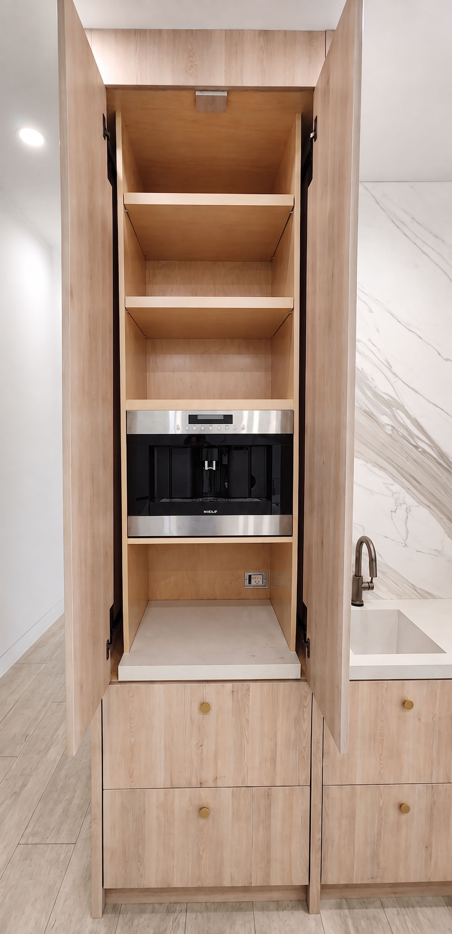 Custom coffee bar and beverage station